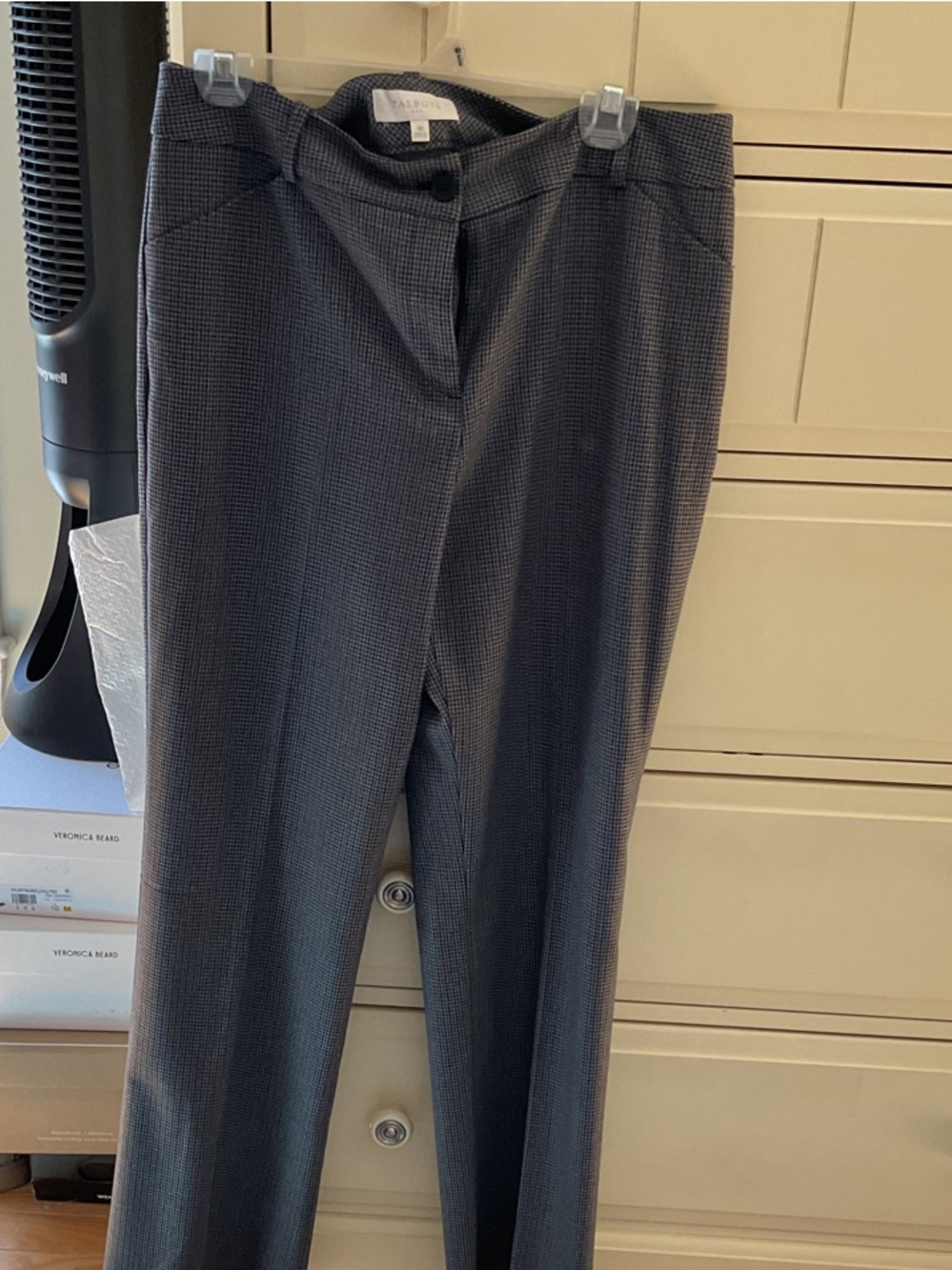 Talbots Black and White Houndstooth dress pants LIKE NEW!